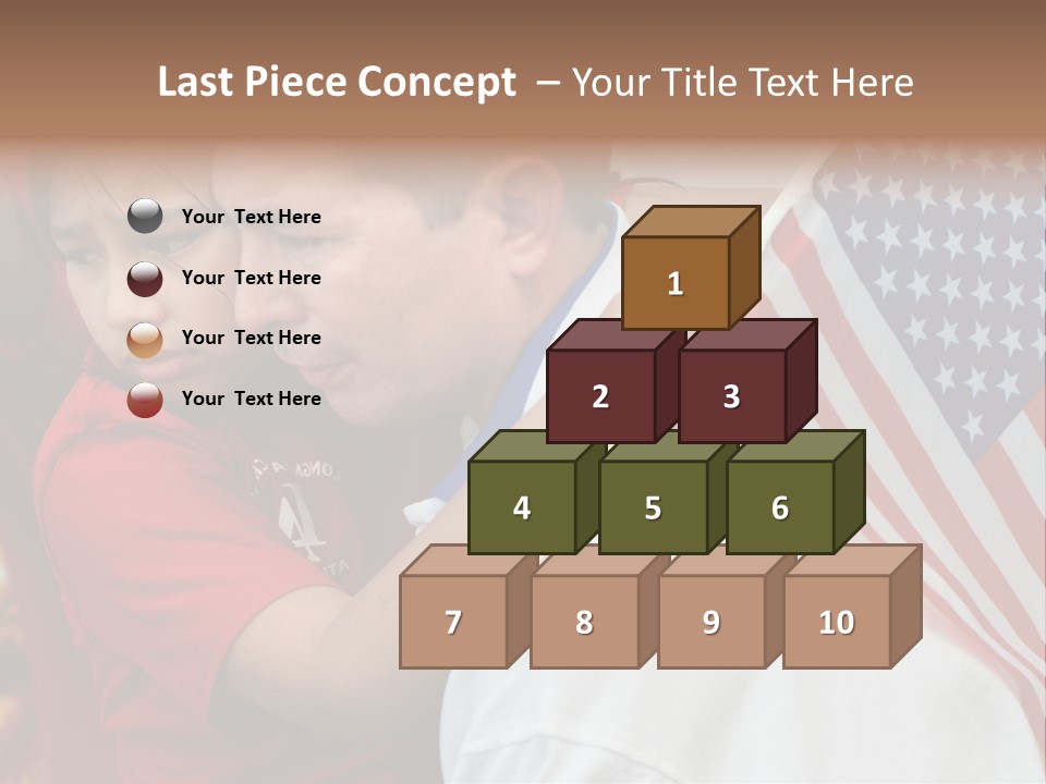 Flag Capital Girl PowerPoint Template