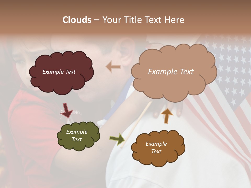 Flag Capital Girl PowerPoint Template