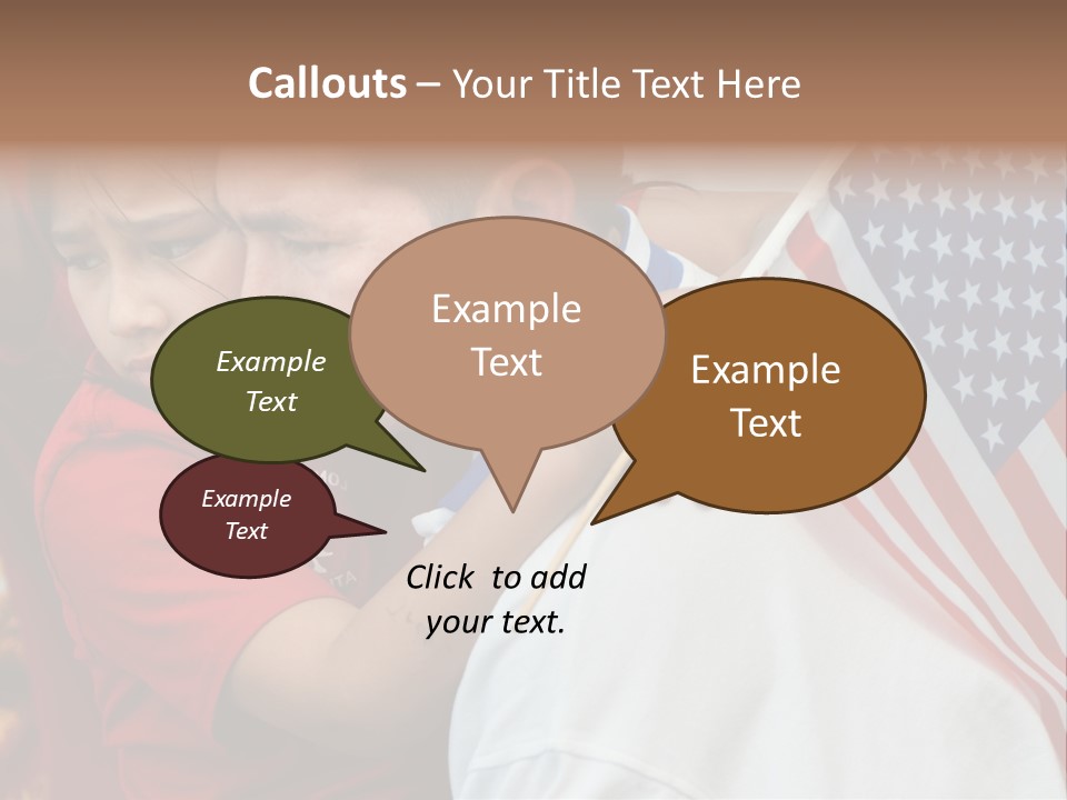 Flag Capital Girl PowerPoint Template