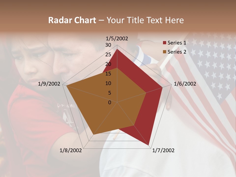 Flag Capital Girl PowerPoint Template