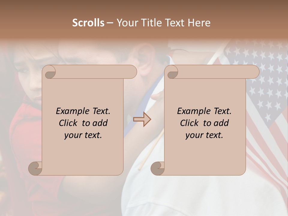 Flag Capital Girl PowerPoint Template