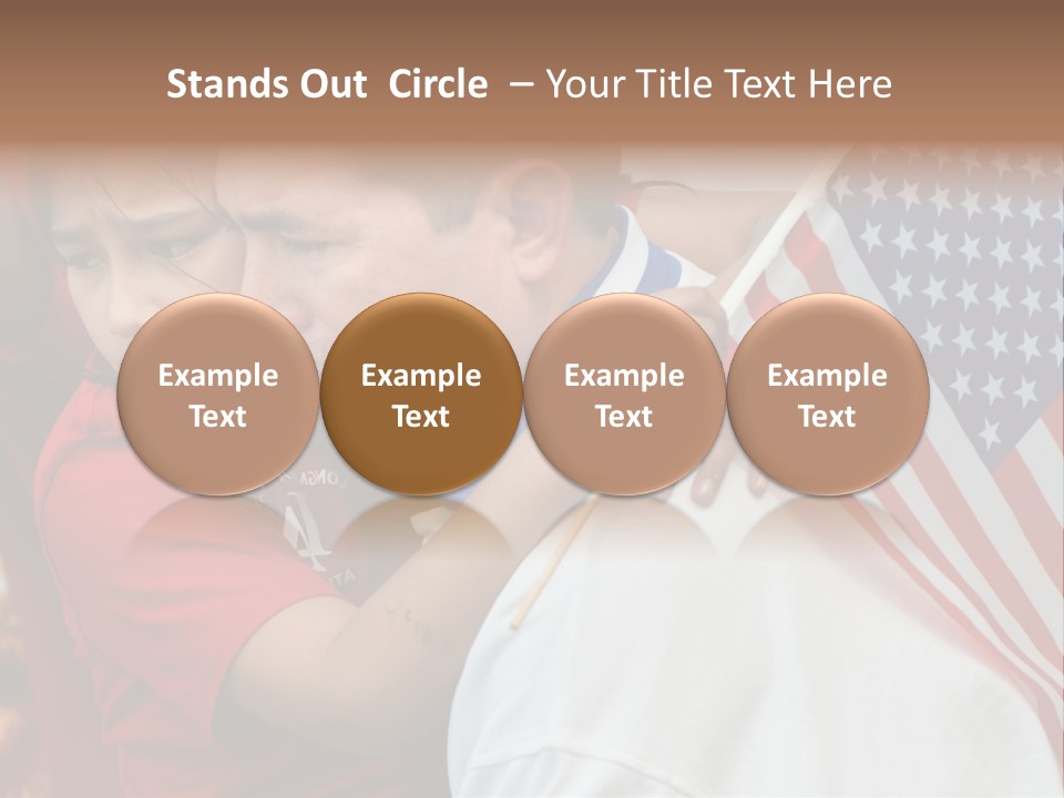 Flag Capital Girl PowerPoint Template