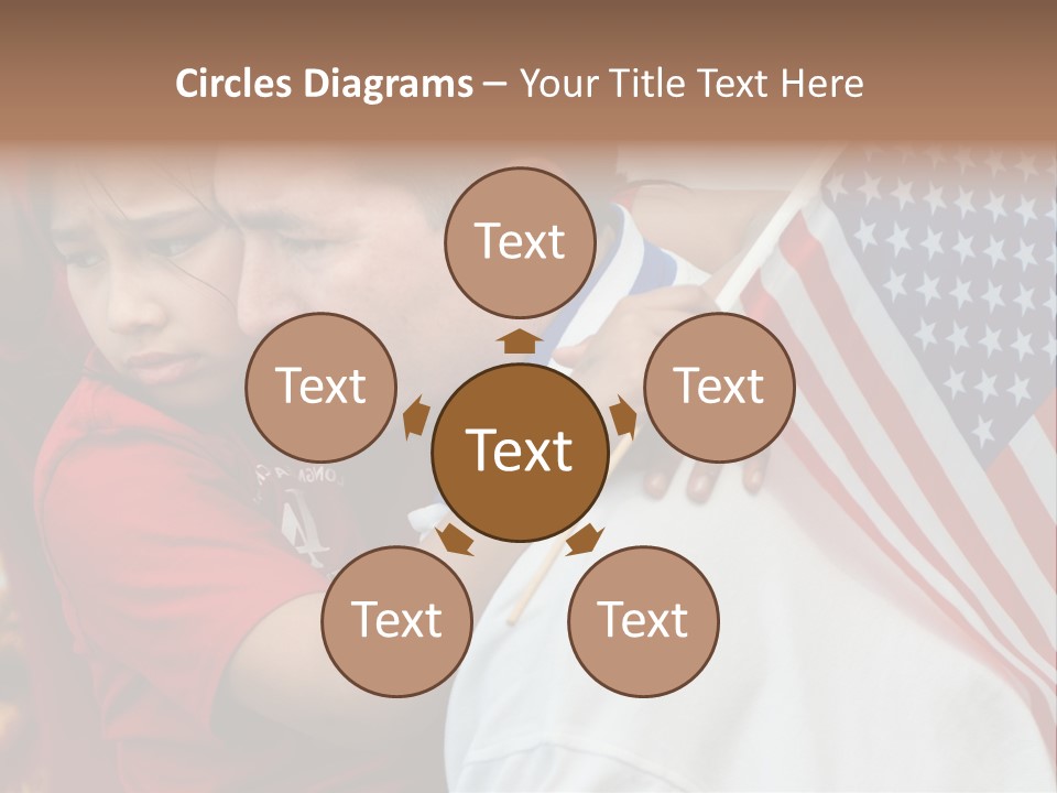 Flag Capital Girl PowerPoint Template