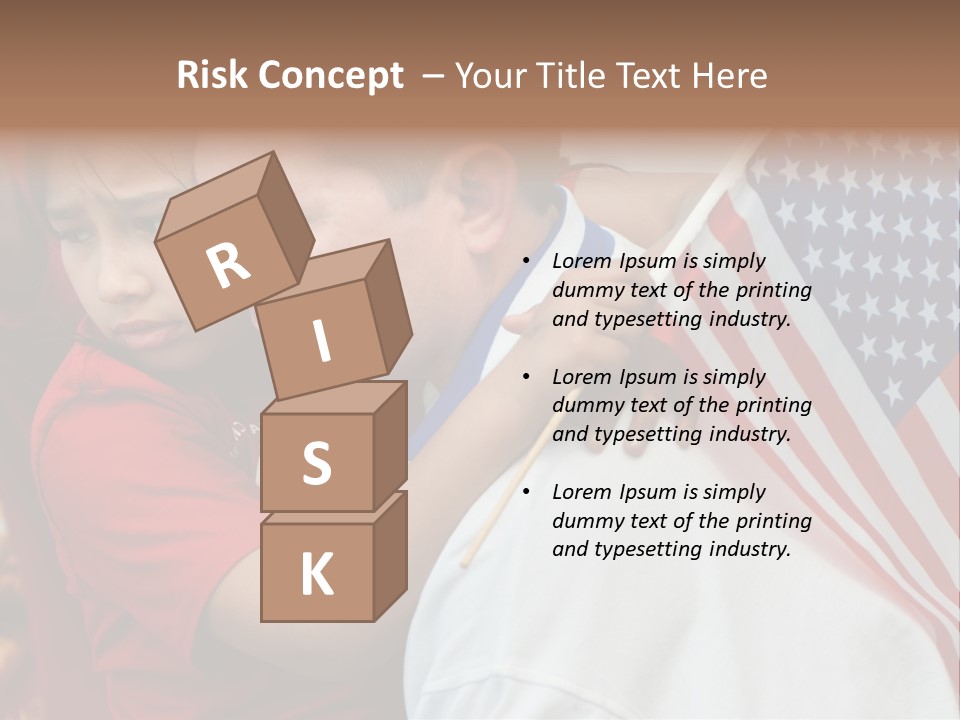 Flag Capital Girl PowerPoint Template