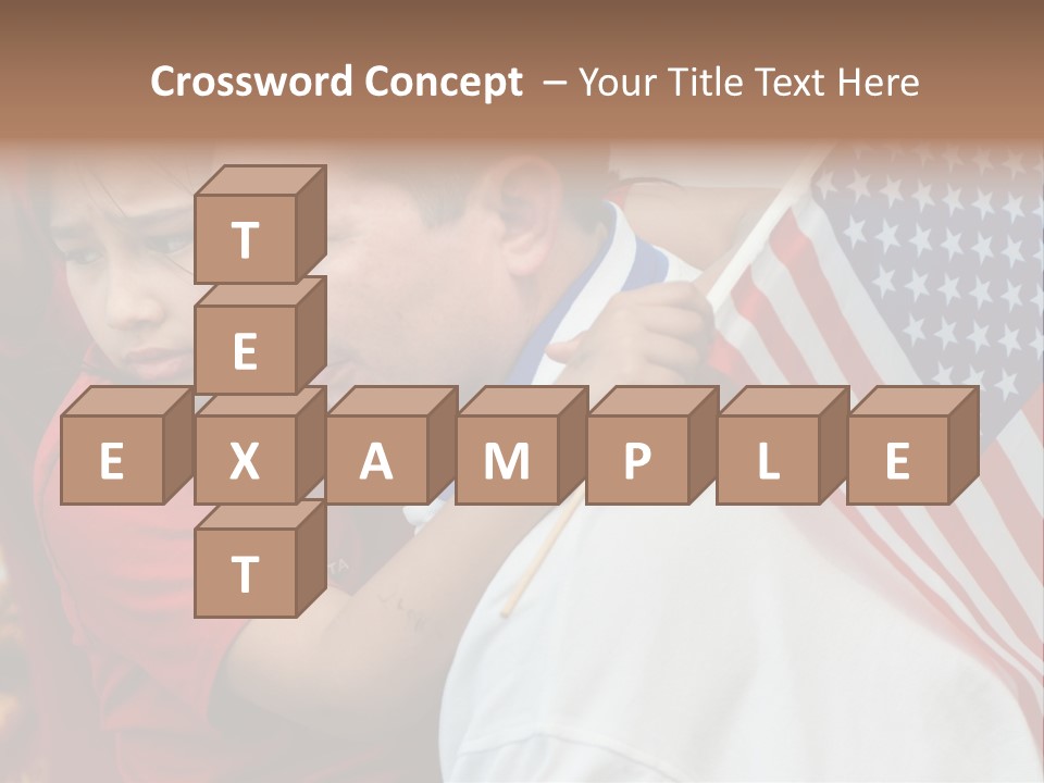 Flag Capital Girl PowerPoint Template