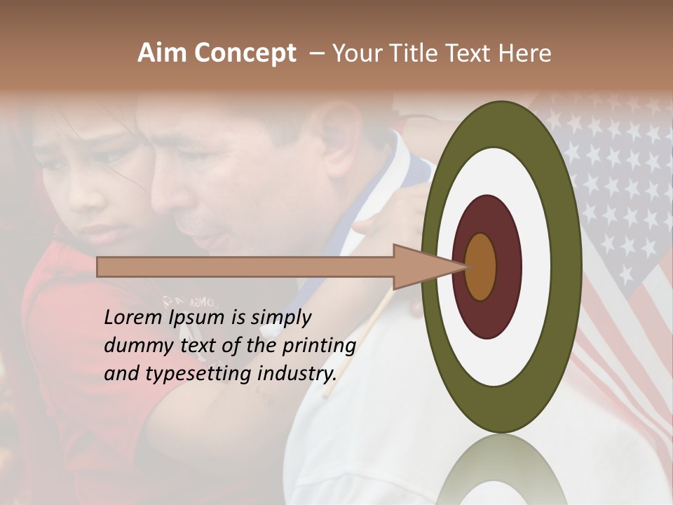 Flag Capital Girl PowerPoint Template