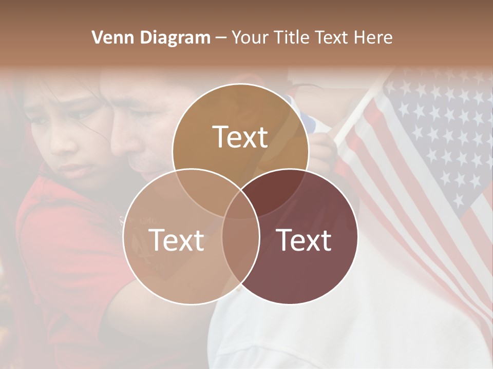 Flag Capital Girl PowerPoint Template