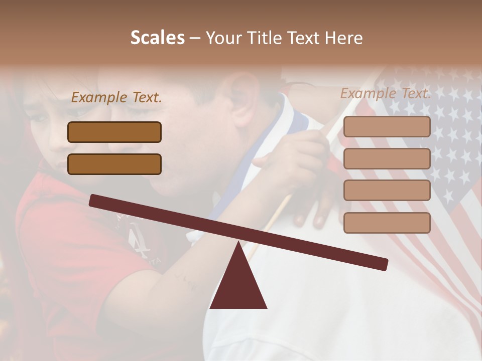 Flag Capital Girl PowerPoint Template