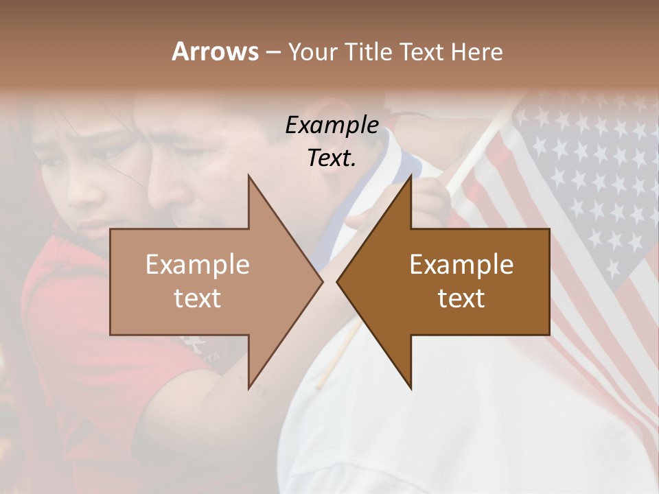 Flag Capital Girl PowerPoint Template