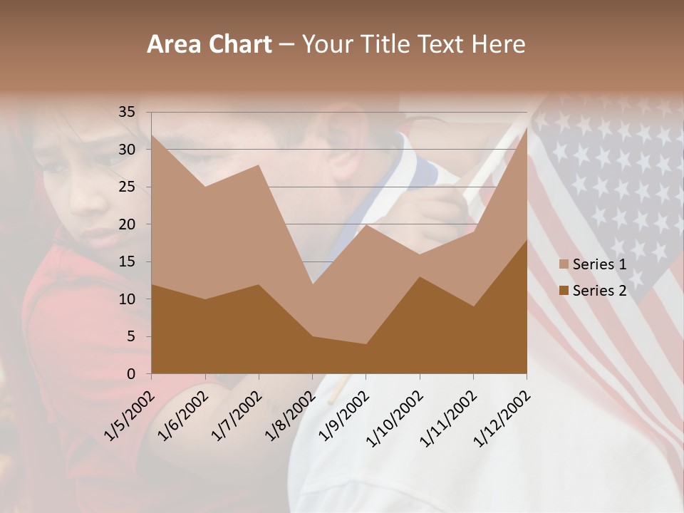 Flag Capital Girl PowerPoint Template