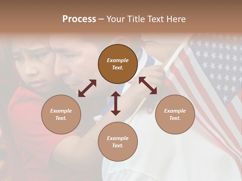 Flag Capital Girl PowerPoint Template