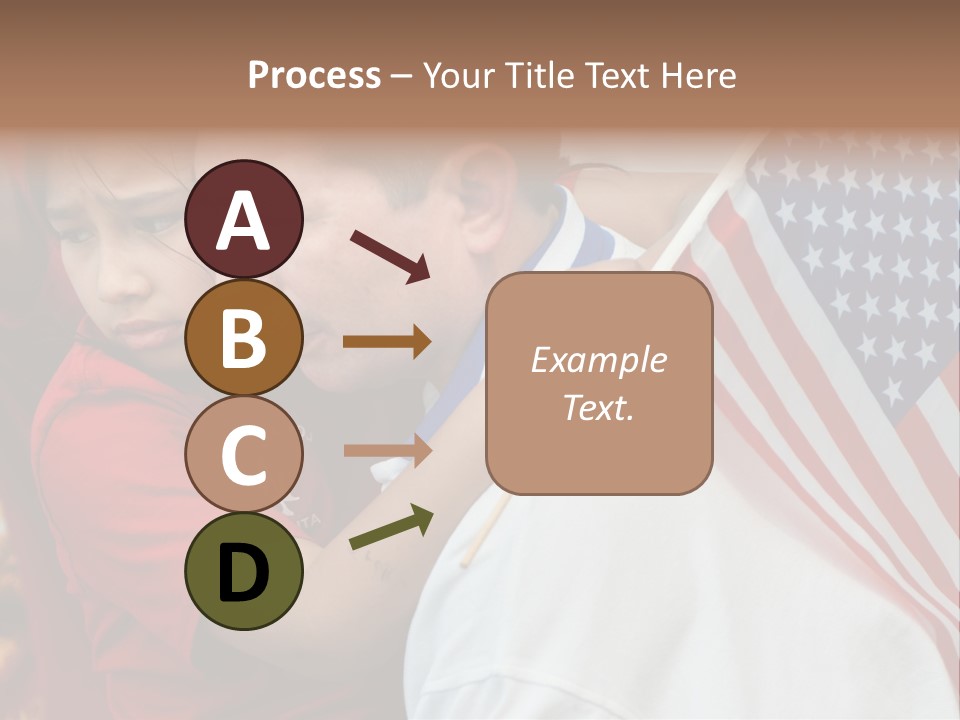 Flag Capital Girl PowerPoint Template