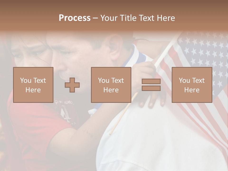 Flag Capital Girl PowerPoint Template