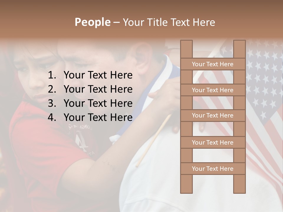 Flag Capital Girl PowerPoint Template