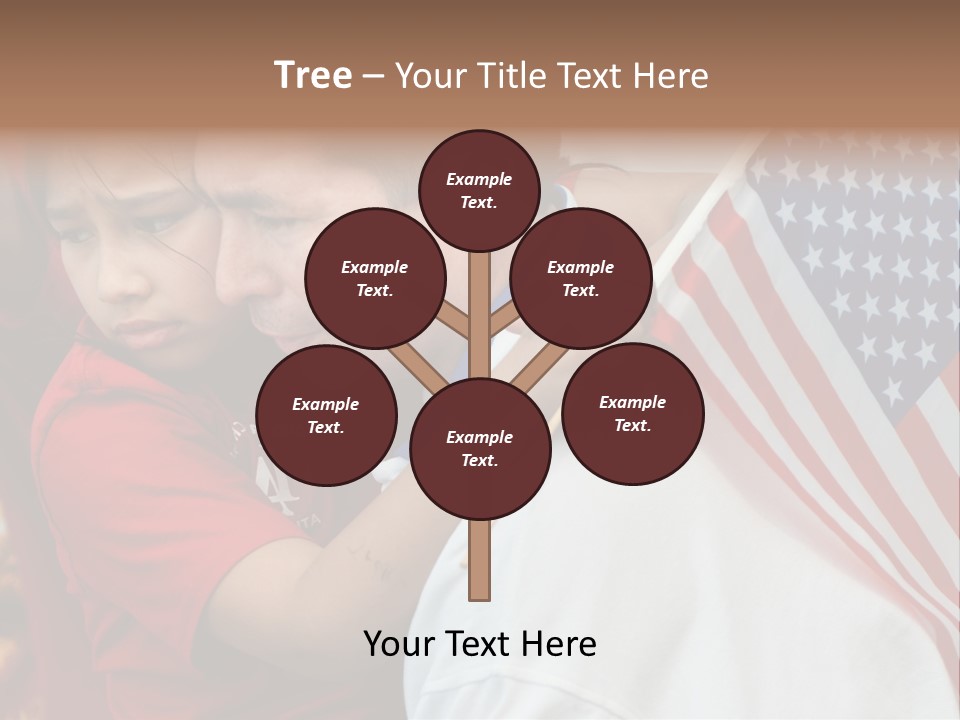 Flag Capital Girl PowerPoint Template