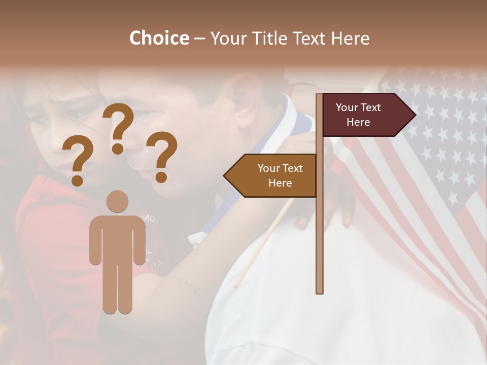 Flag Capital Girl PowerPoint Template