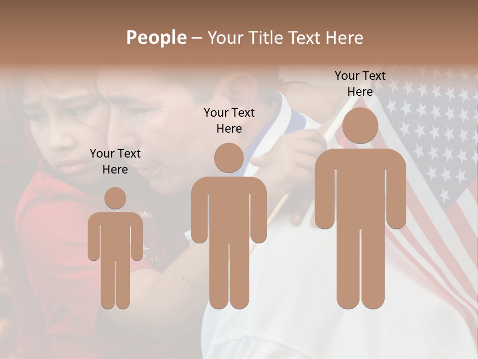 Flag Capital Girl PowerPoint Template