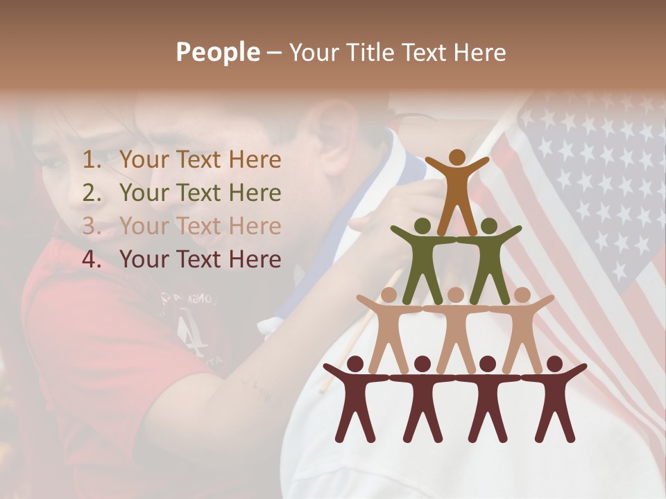 Flag Capital Girl PowerPoint Template