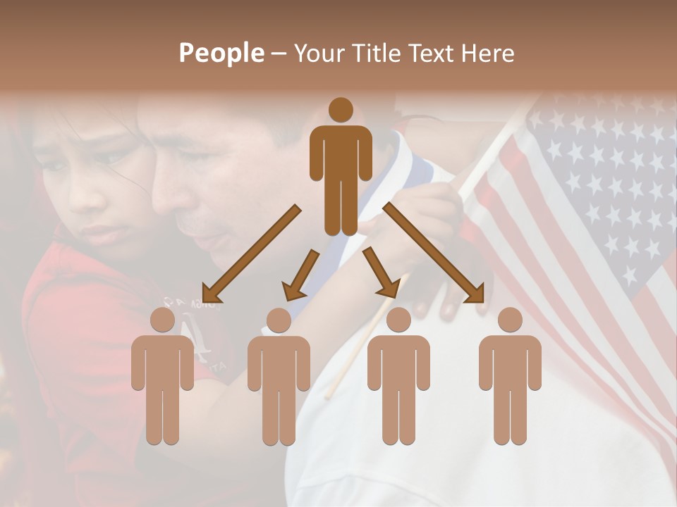 Flag Capital Girl PowerPoint Template