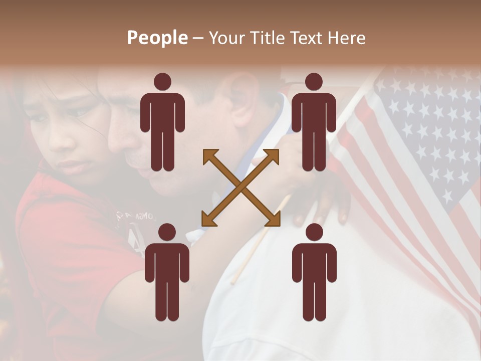 Flag Capital Girl PowerPoint Template