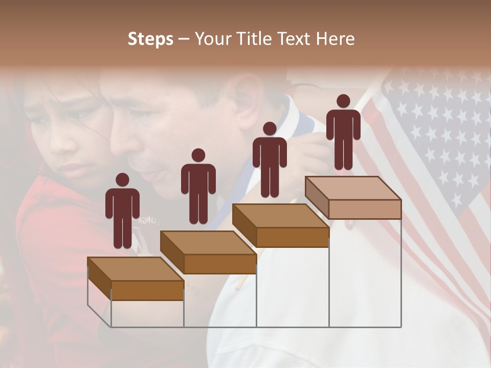 Flag Capital Girl PowerPoint Template