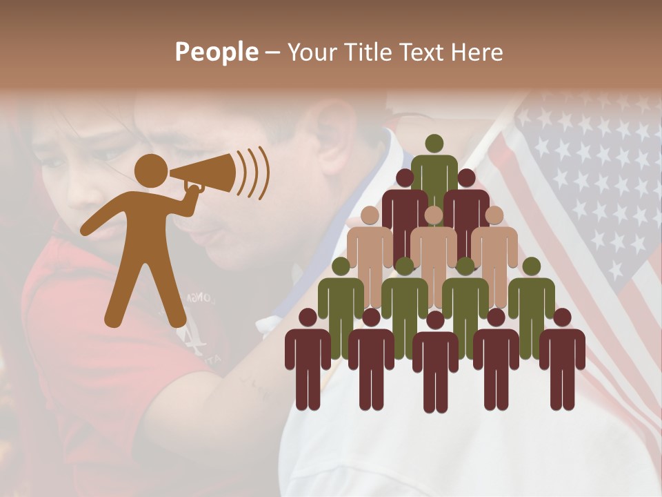 Flag Capital Girl PowerPoint Template