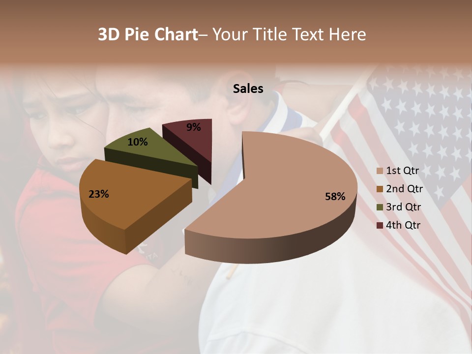 Flag Capital Girl PowerPoint Template