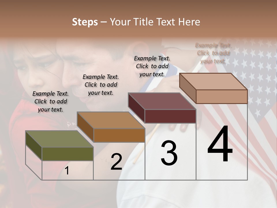 Flag Capital Girl PowerPoint Template