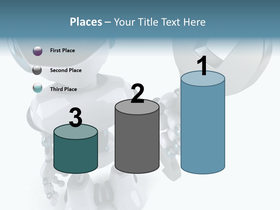 A Robot Holding A Wrench Powerpoint Template PowerPoint Template