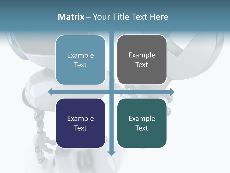 A Robot Holding A Wrench Powerpoint Template PowerPoint Template