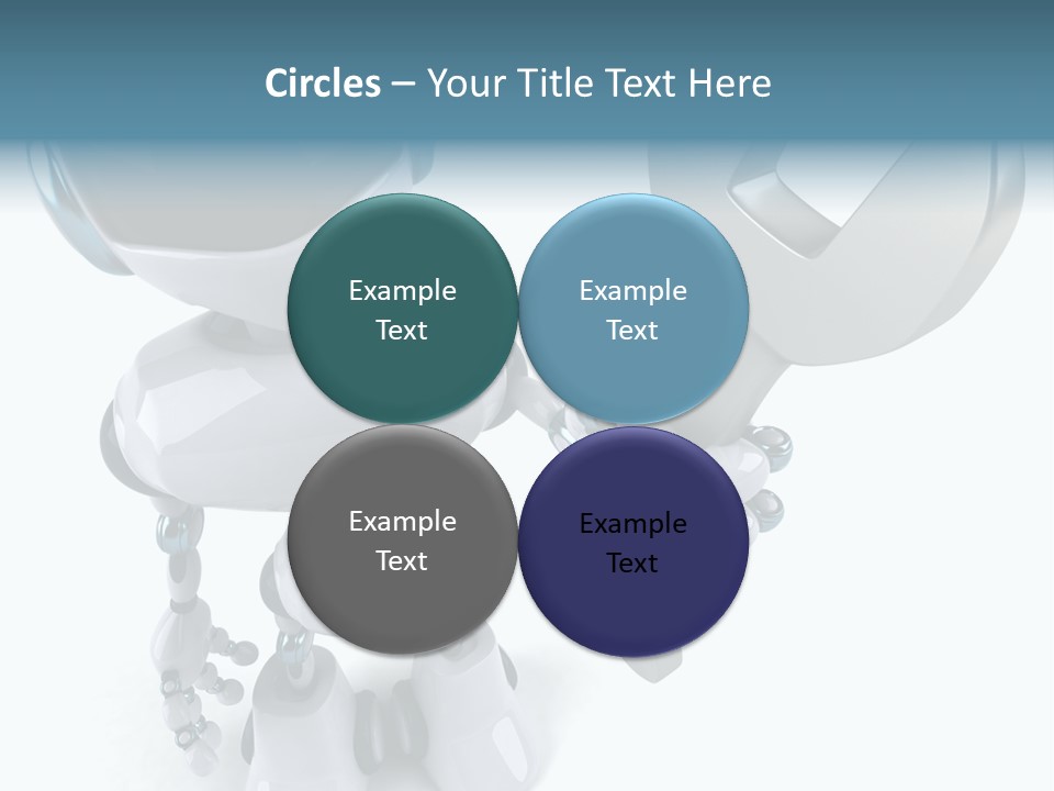 A Robot Holding A Wrench Powerpoint Template PowerPoint Template