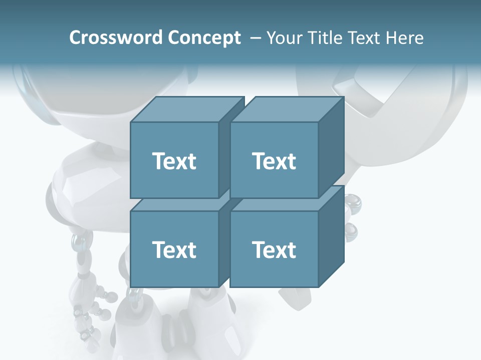 A Robot Holding A Wrench Powerpoint Template PowerPoint Template