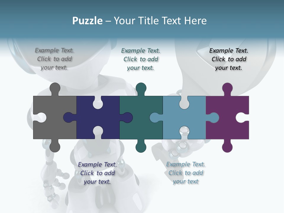 A Robot Holding A Wrench Powerpoint Template PowerPoint Template