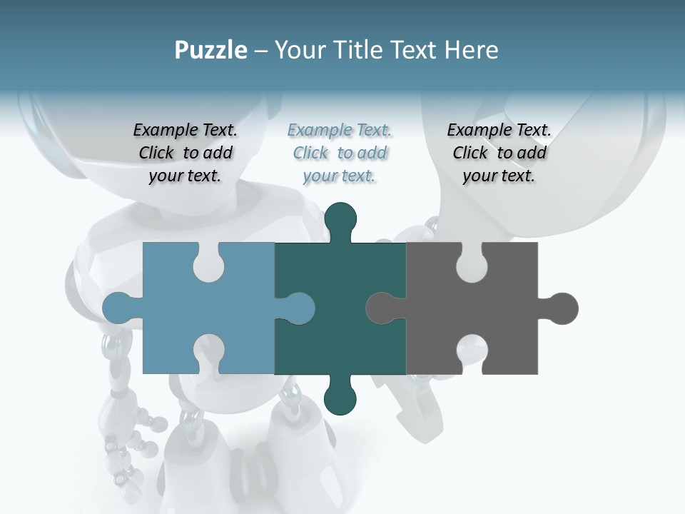 A Robot Holding A Wrench Powerpoint Template PowerPoint Template