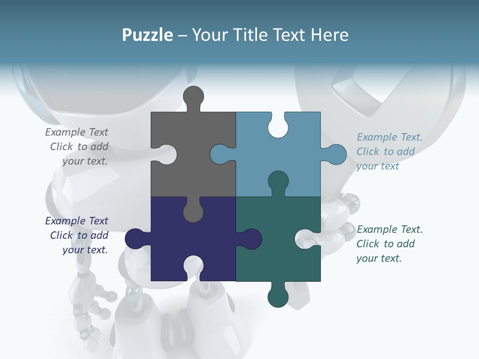 A Robot Holding A Wrench Powerpoint Template PowerPoint Template