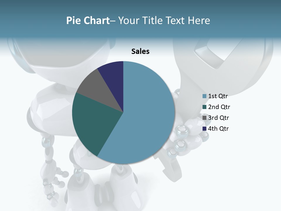A Robot Holding A Wrench Powerpoint Template PowerPoint Template