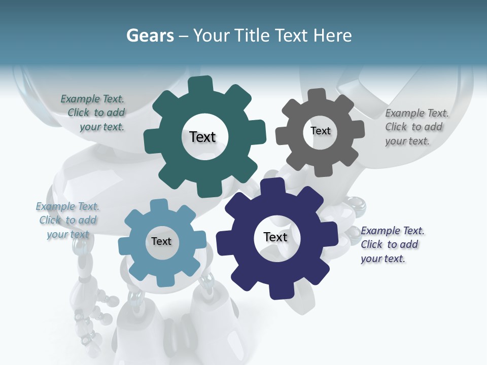 A Robot Holding A Wrench Powerpoint Template PowerPoint Template