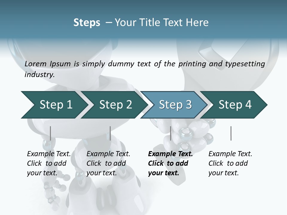 A Robot Holding A Wrench Powerpoint Template PowerPoint Template