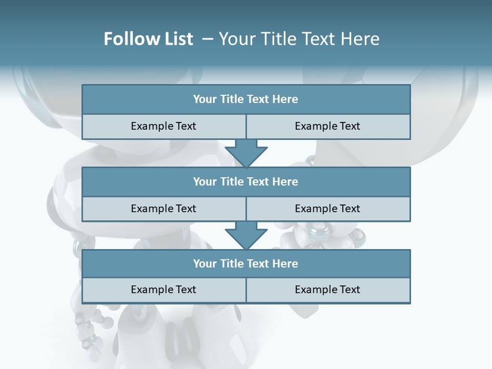 A Robot Holding A Wrench Powerpoint Template PowerPoint Template