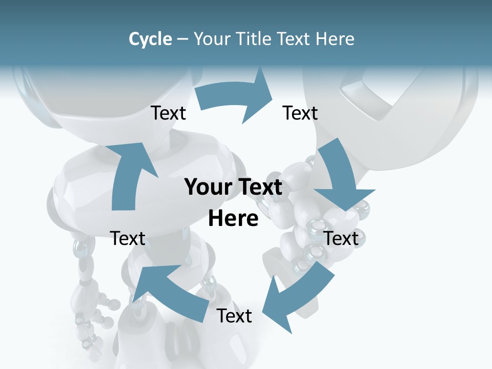 A Robot Holding A Wrench Powerpoint Template PowerPoint Template