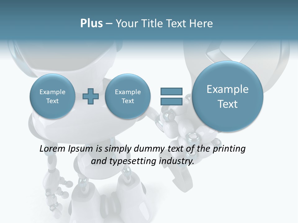 A Robot Holding A Wrench Powerpoint Template PowerPoint Template