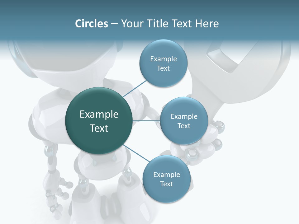 A Robot Holding A Wrench Powerpoint Template PowerPoint Template
