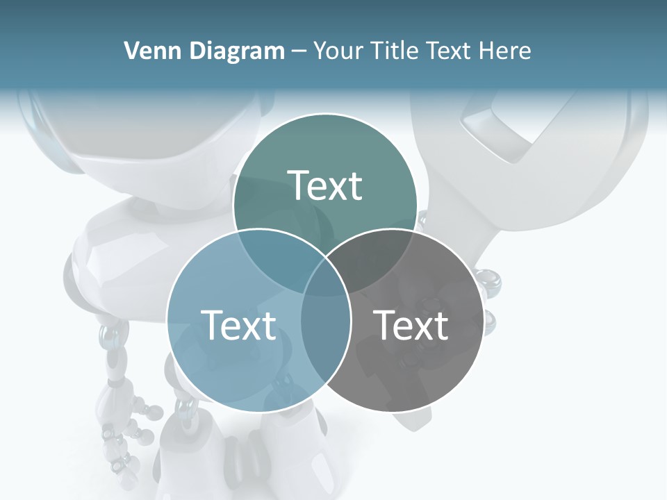 A Robot Holding A Wrench Powerpoint Template PowerPoint Template