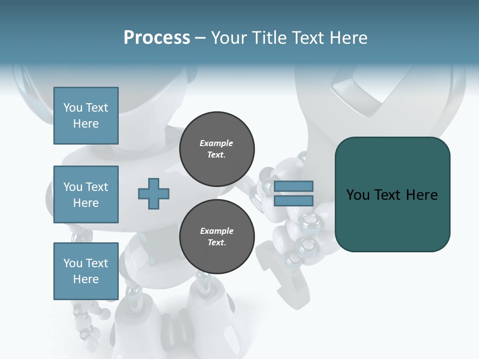 A Robot Holding A Wrench Powerpoint Template PowerPoint Template