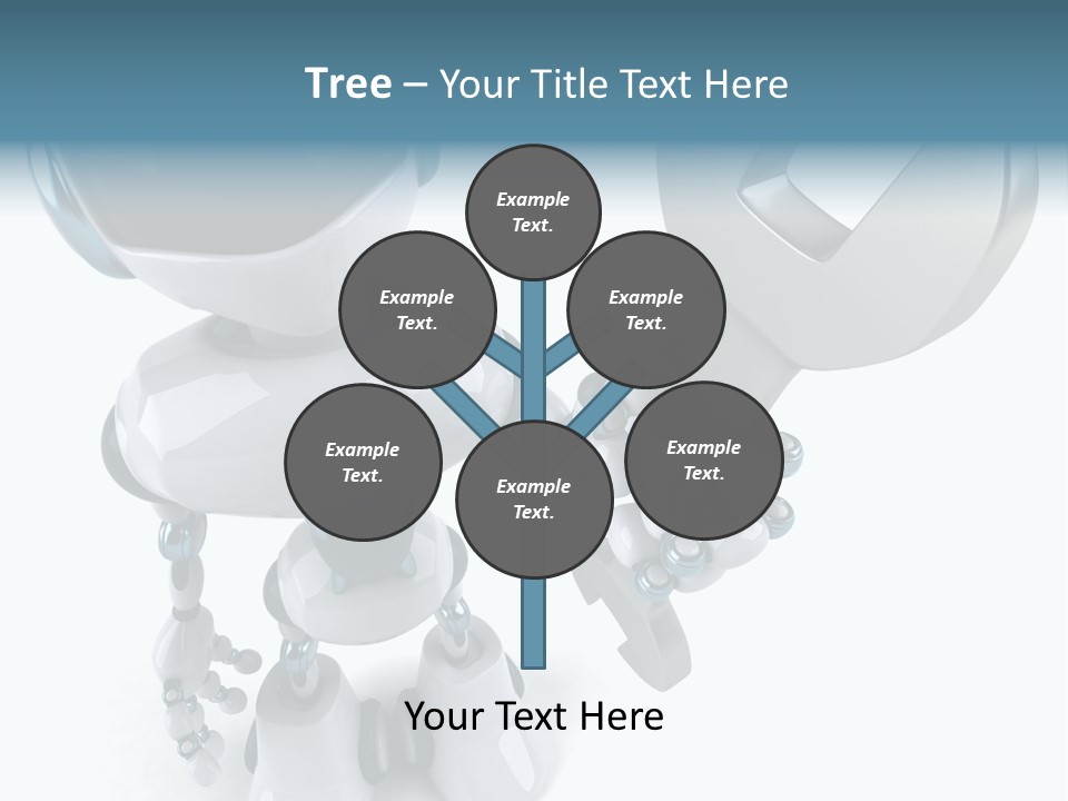 A Robot Holding A Wrench Powerpoint Template PowerPoint Template