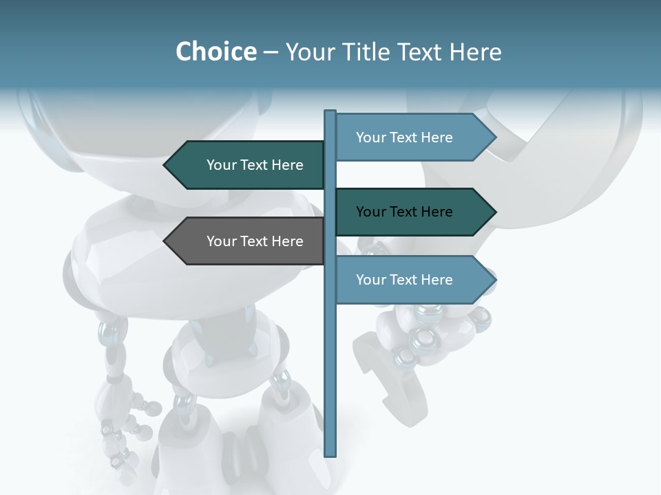 A Robot Holding A Wrench Powerpoint Template PowerPoint Template