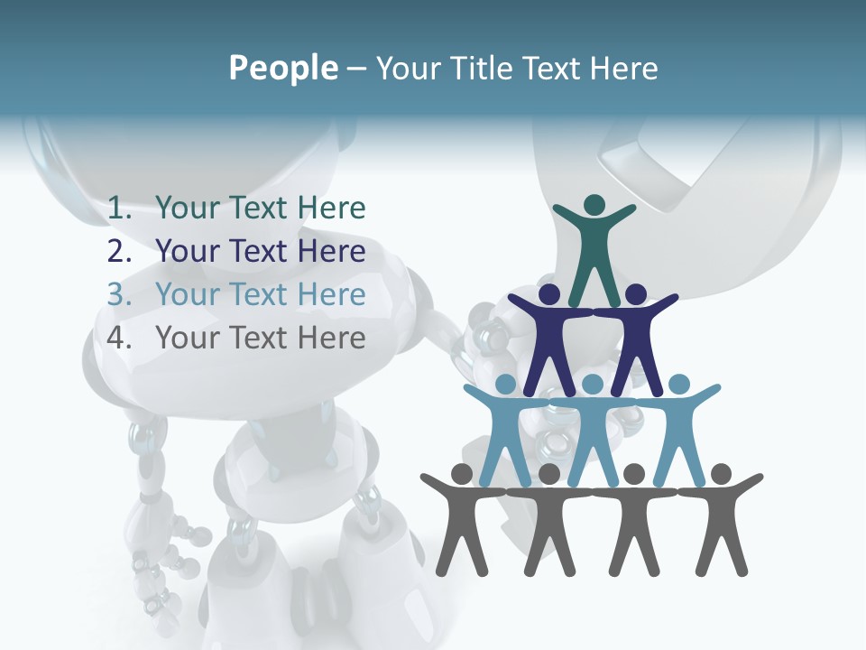 A Robot Holding A Wrench Powerpoint Template PowerPoint Template