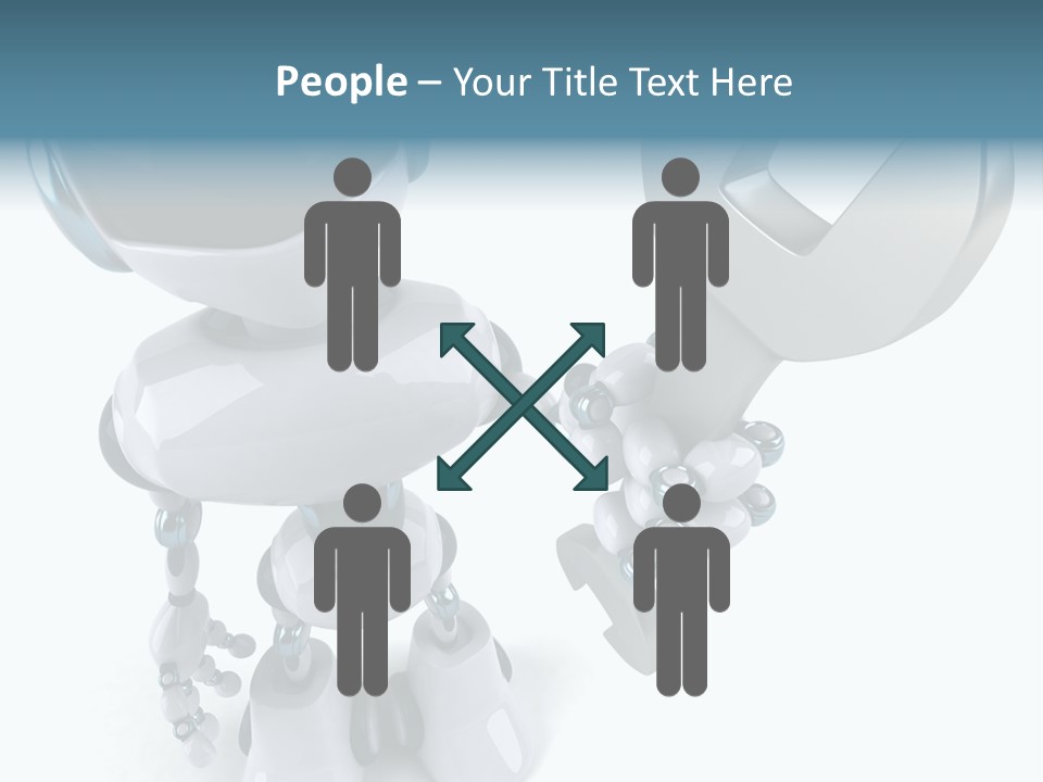 A Robot Holding A Wrench Powerpoint Template PowerPoint Template