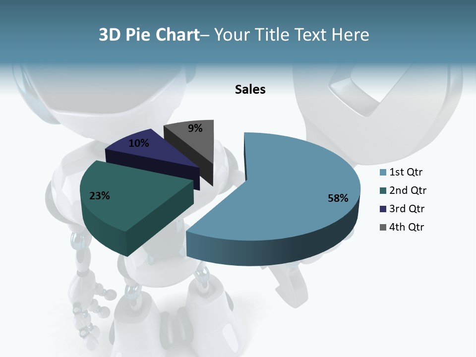 A Robot Holding A Wrench Powerpoint Template PowerPoint Template