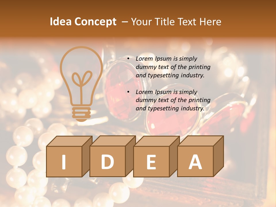 Metal Gold Carved PowerPoint Template